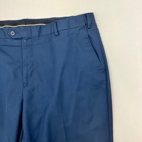 Jos. A. Bank Traveler Tailored Fit Pants Flat Front Navy Men’s Size 40x32 - Picture 3 of 9
